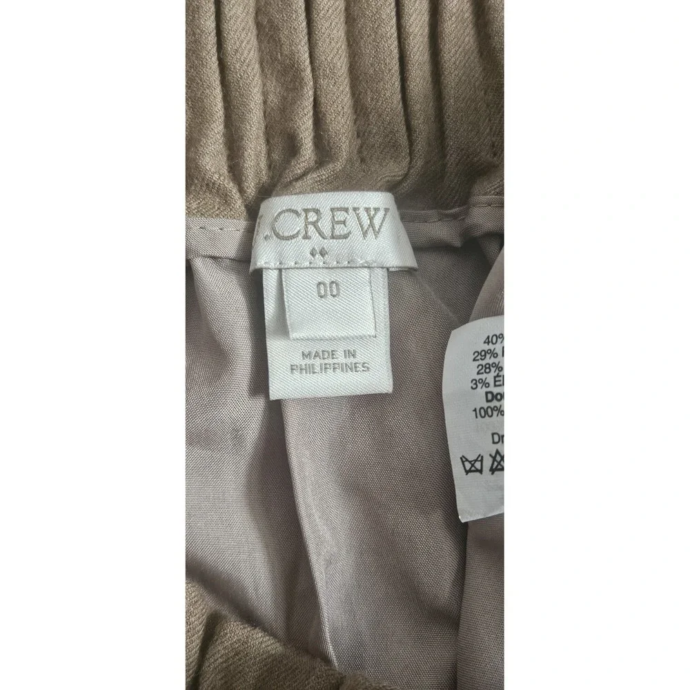 J.CREW Prominent‎ elastic scrunch waistline Laine wool blend lined womans 00